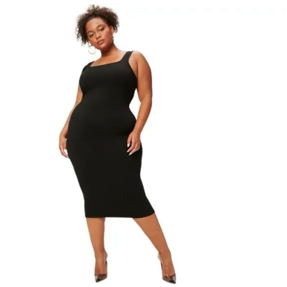 Good American Scoop Neck Midi Dress - Size 7 or 4X